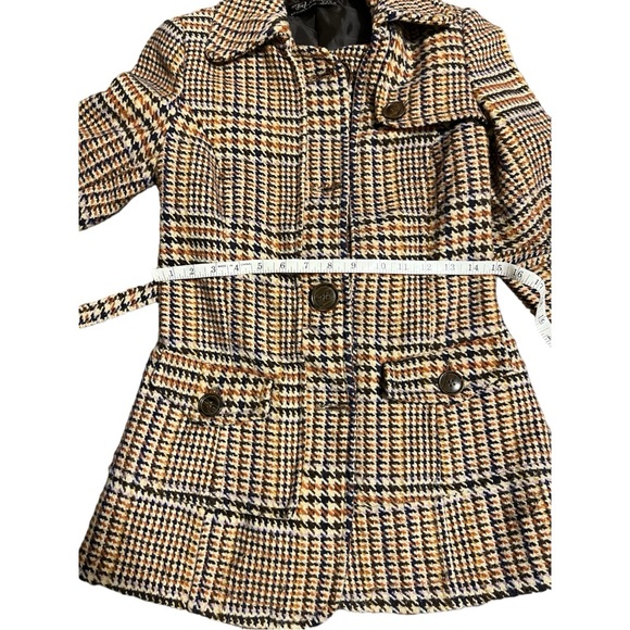 Vintage 60’s 70’s inspired Zara blazer coat plaid tweed jacket size S small. - Picture 4 of 13